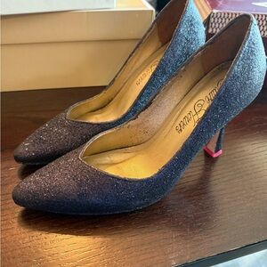 Claire Flowers (Size 6 or Size 7, Runs large). Elegant Glittery Heels